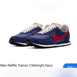 Nike waffle trainer midnight navy size 11.5 athletic sneakers sporty sneakers